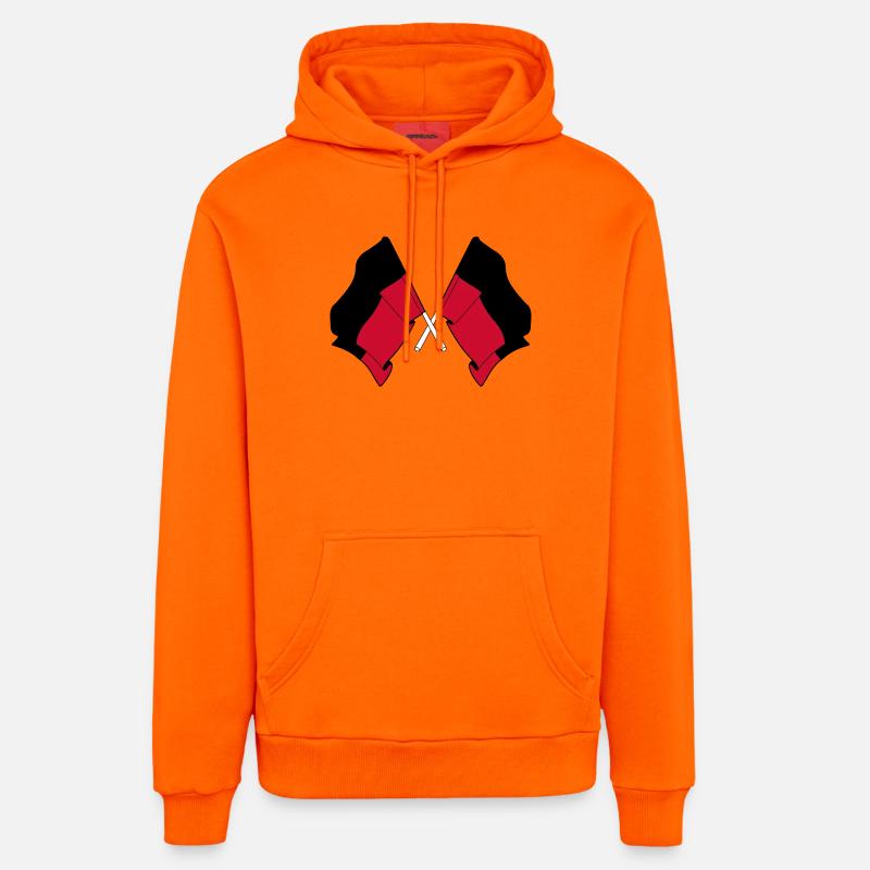 Drapeaux croisés de Nimègue - Sweat à capuche bio décontracté fabriqué en UE - SUNSET ORANGE