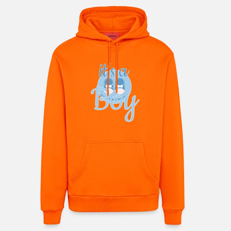 Cadeau Bébé Garçon - Sweat à capuche bio décontracté fabriqué en UE - SUNSET ORANGE