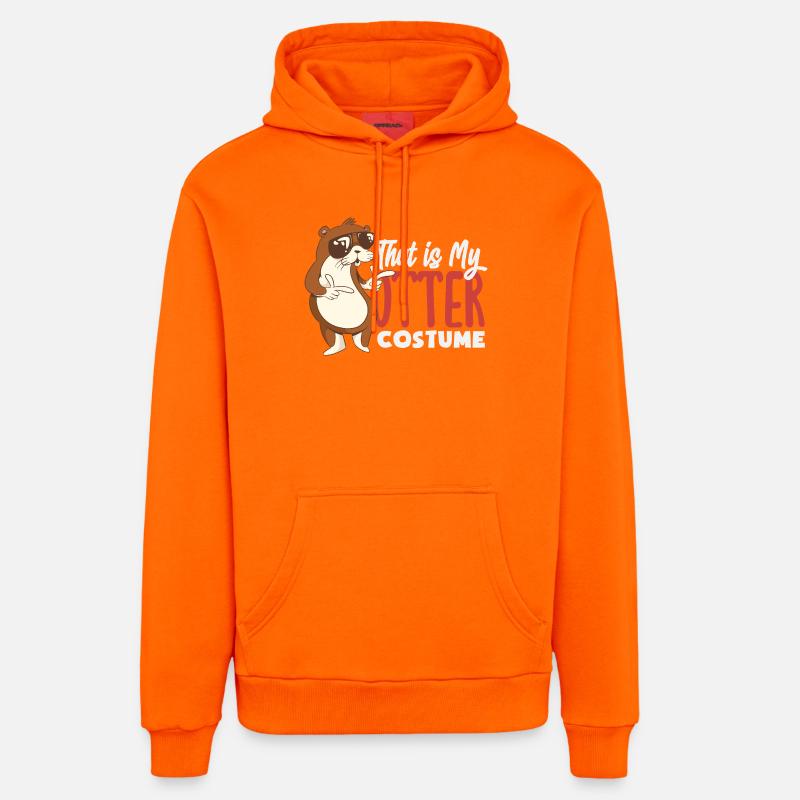 Déguisement de loutre de mer - Sweat à capuche bio décontracté fabriqué en UE - SUNSET ORANGE