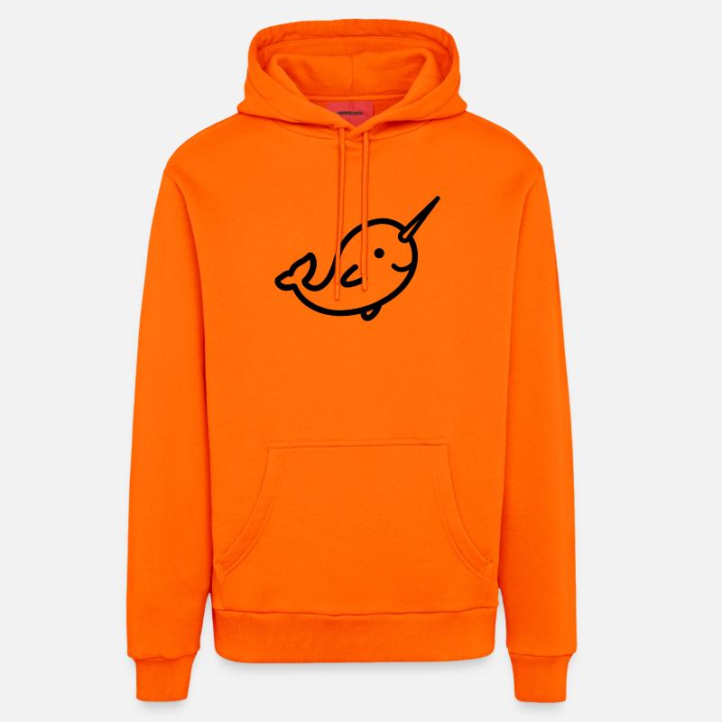 Narval - Sweat à capuche bio décontracté fabriqué en UE - SUNSET ORANGE