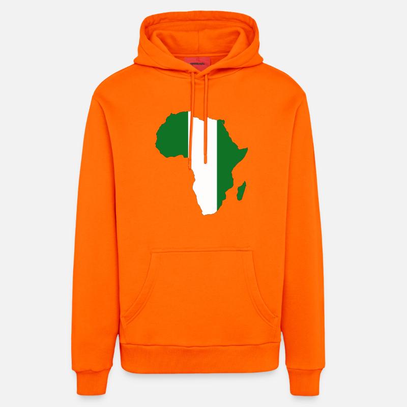 Drapeau du Niger Afrique - Sweat à capuche bio décontracté fabriqué en UE - SUNSET ORANGE