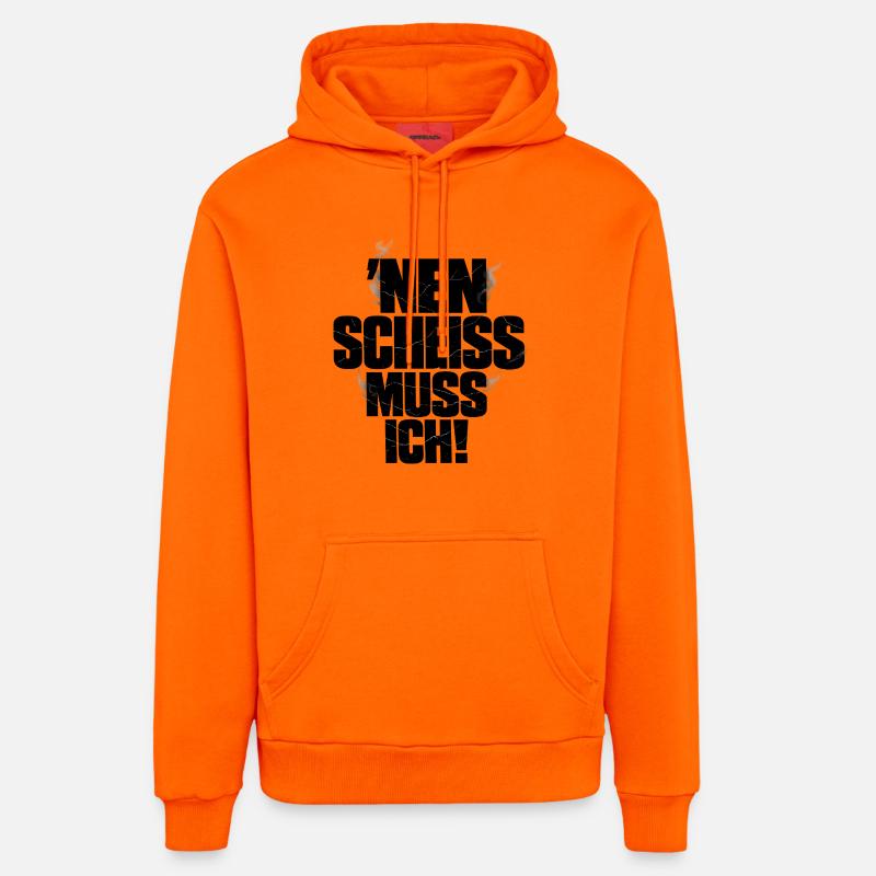 Je m’en fiche - Sweat à capuche bio décontracté fabriqué en UE - SUNSET ORANGE