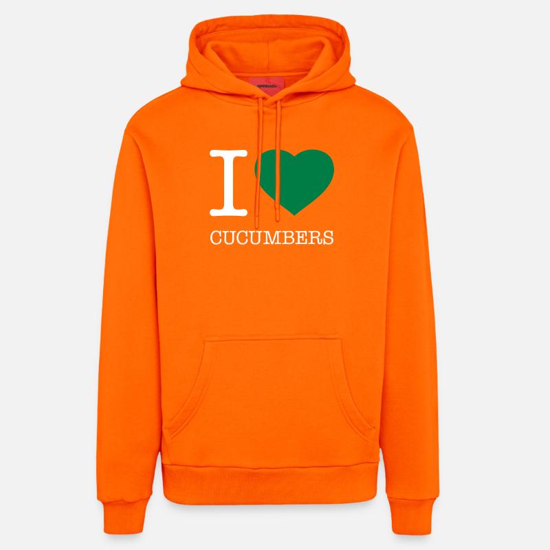 J’AIME LES CONCOMBRES Gurken - Sweat à capuche bio décontracté fabriqué en UE - SUNSET ORANGE