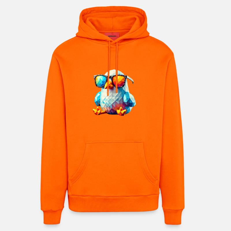 mouette cool lunettes de soleil - Sweat à capuche bio décontracté fabriqué en UE - SUNSET ORANGE