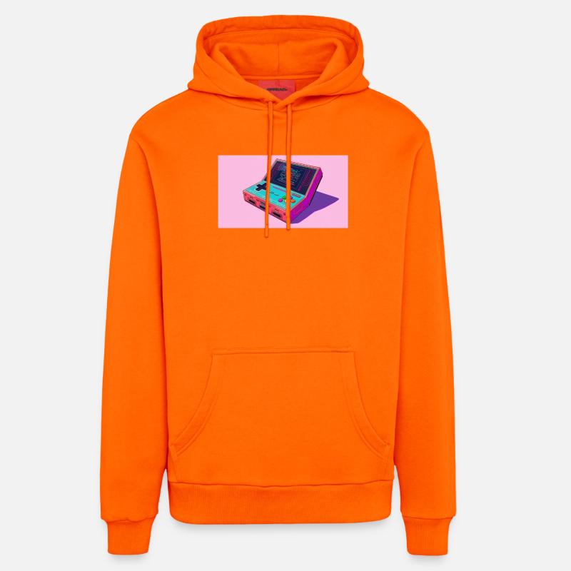 Console fraîche - Sweat à capuche bio décontracté fabriqué en UE - SUNSET ORANGE