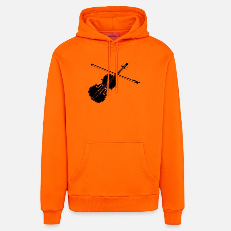 Violon - Sweat à capuche bio décontracté fabriqué en UE - SUNSET ORANGE