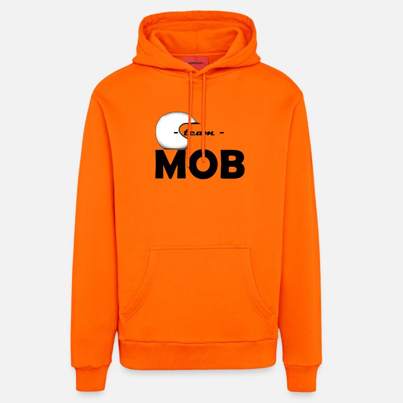 team mob - Sweat à capuche bio décontracté fabriqué en UE - SUNSET ORANGE