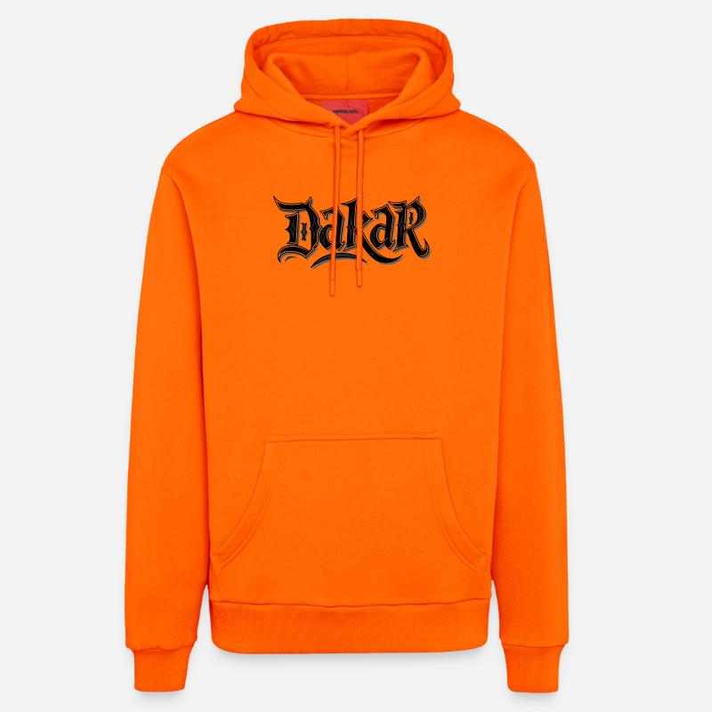 Dakar - Sweat à capuche bio décontracté fabriqué en UE - SUNSET ORANGE