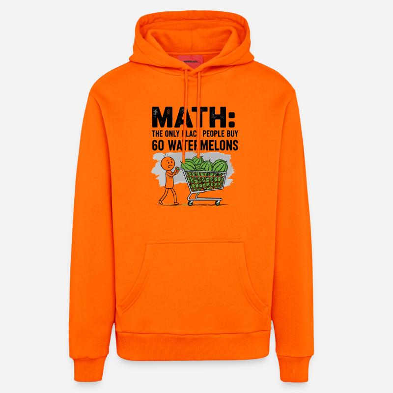 Pastèque passionné citation design - Sweat à capuche bio décontracté fabriqué en UE - SUNSET ORANGE