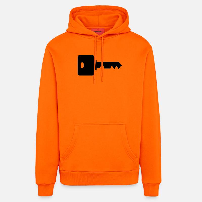 Clé de la maison - Sweat à capuche bio décontracté fabriqué en UE - SUNSET ORANGE