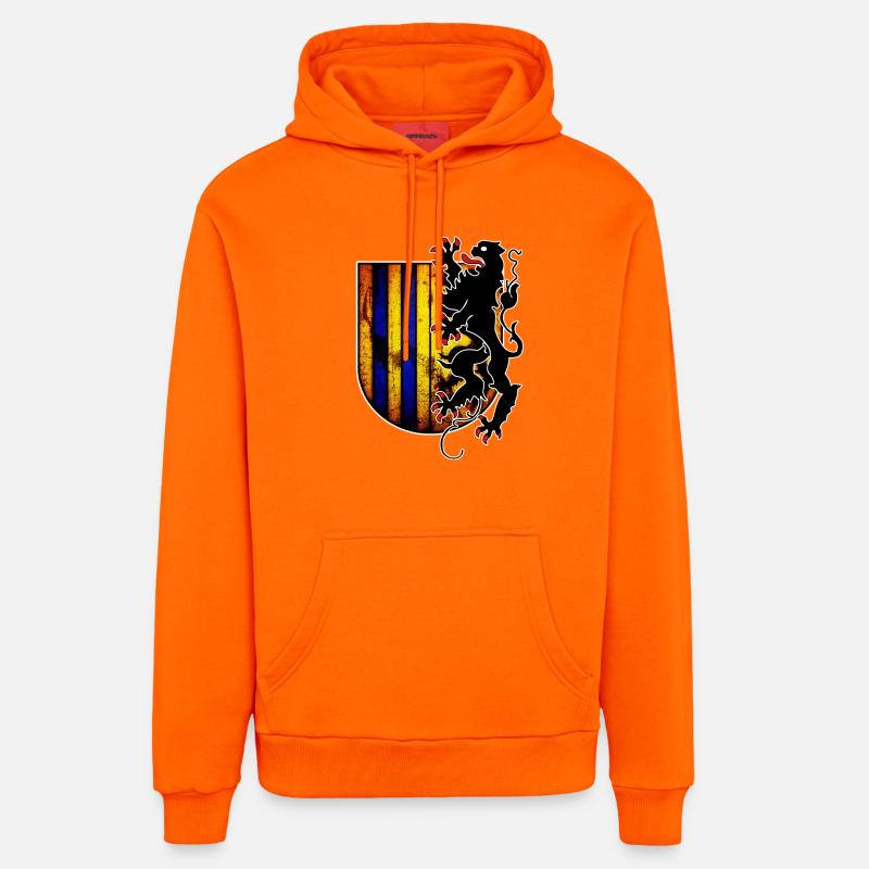 Chemnitz - Design - Sweat à capuche bio décontracté fabriqué en UE - SUNSET ORANGE