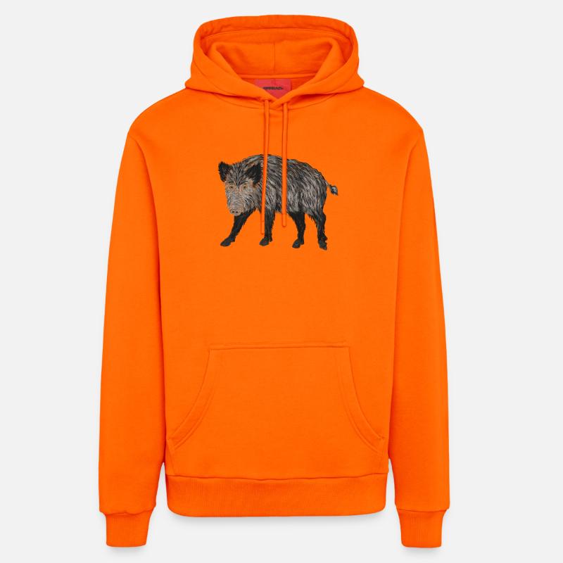boar - Organic Relaxed Hoodie Made in EU - SUNSET ORANGE