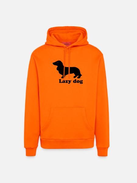 Lazy Dog - Organic Relaxed Hoodie Made in EU - SUNSET ORANGE