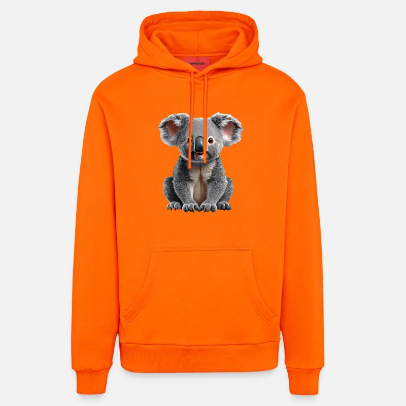 Koala - Sweat à capuche bio décontracté fabriqué en UE - SUNSET ORANGE