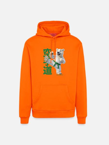 Karate Eisbär - Organic Relaxed Hoodie Made in EU - SUNSET ORANGE