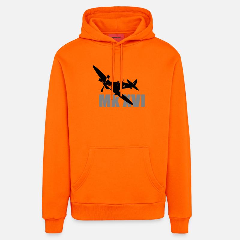 Spitfire Mk 16 - Sweat à capuche bio décontracté fabriqué en UE - SUNSET ORANGE