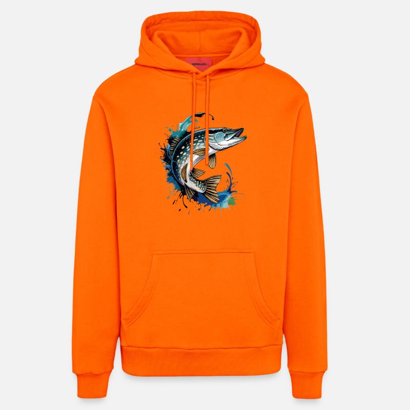 Piquets sauteurs - Sweat à capuche bio décontracté fabriqué en UE - SUNSET ORANGE