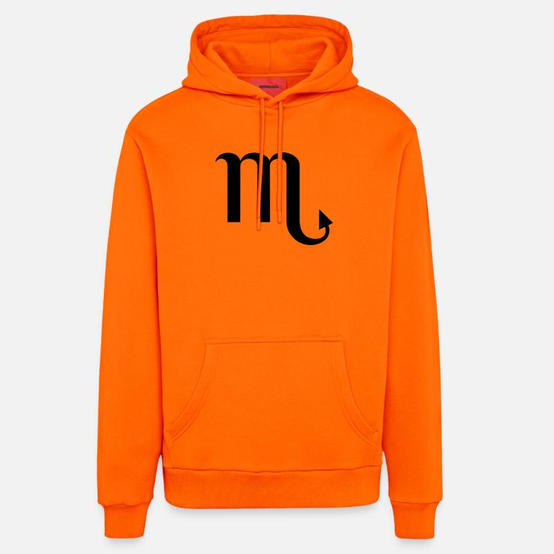 Scorpion - Sweat à capuche bio décontracté fabriqué en UE - SUNSET ORANGE