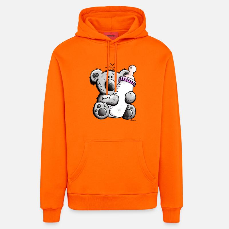 Bébé koala - Sweat à capuche bio décontracté fabriqué en UE - SUNSET ORANGE