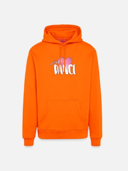 danse - Sweat à capuche bio décontracté fabriqué en UE - SUNSET ORANGE