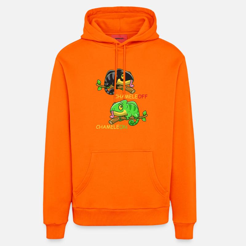 Caméléon Caméléon Lézard Blague Drôle Reptile - Sweat à capuche bio décontracté fabriqué en UE - SUNSET ORANGE