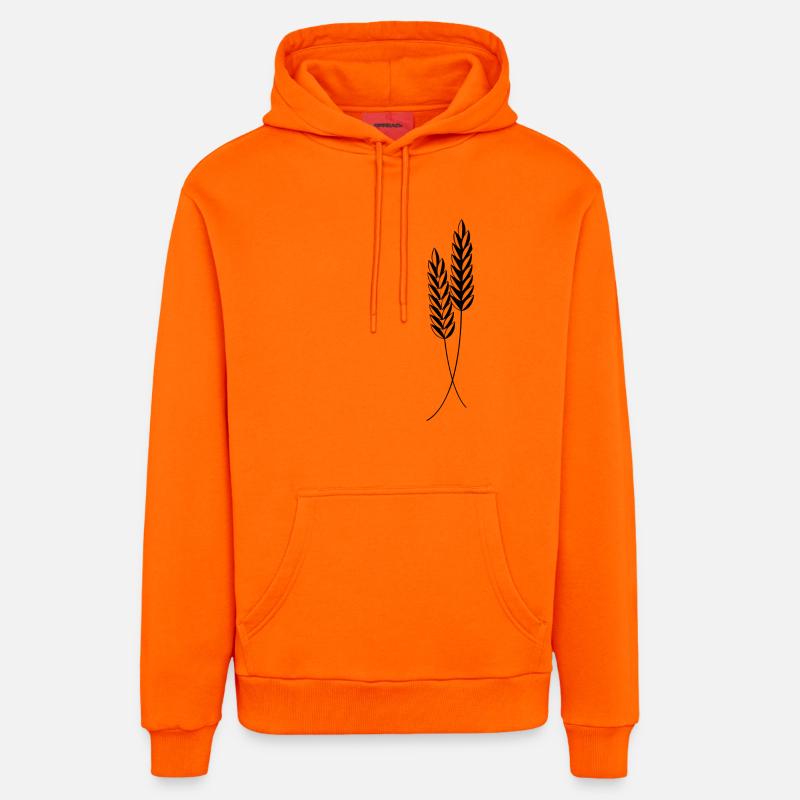 2 épis de maïs - Sweat à capuche bio décontracté fabriqué en UE - SUNSET ORANGE