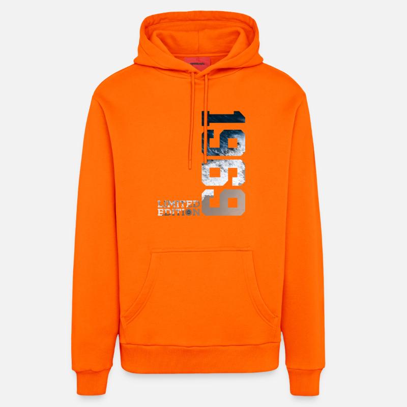 57E ANNIVERSAIRE ÉDITION LIMITÉE 1969 - Sweat à capuche bio décontracté fabriqué en UE - SUNSET ORANGE