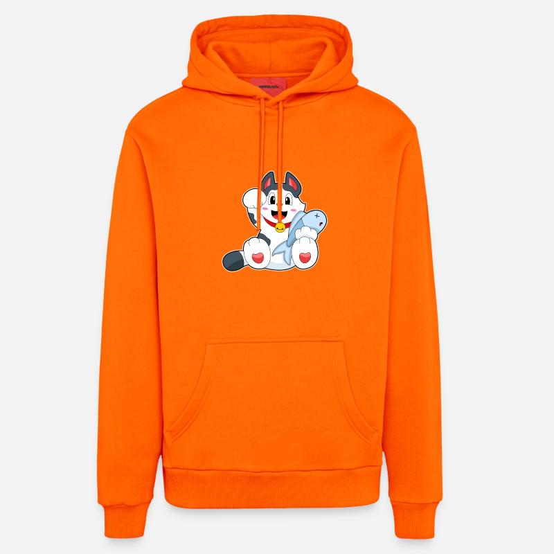 Poisson-chat - Sweat à capuche bio décontracté fabriqué en UE - SUNSET ORANGE