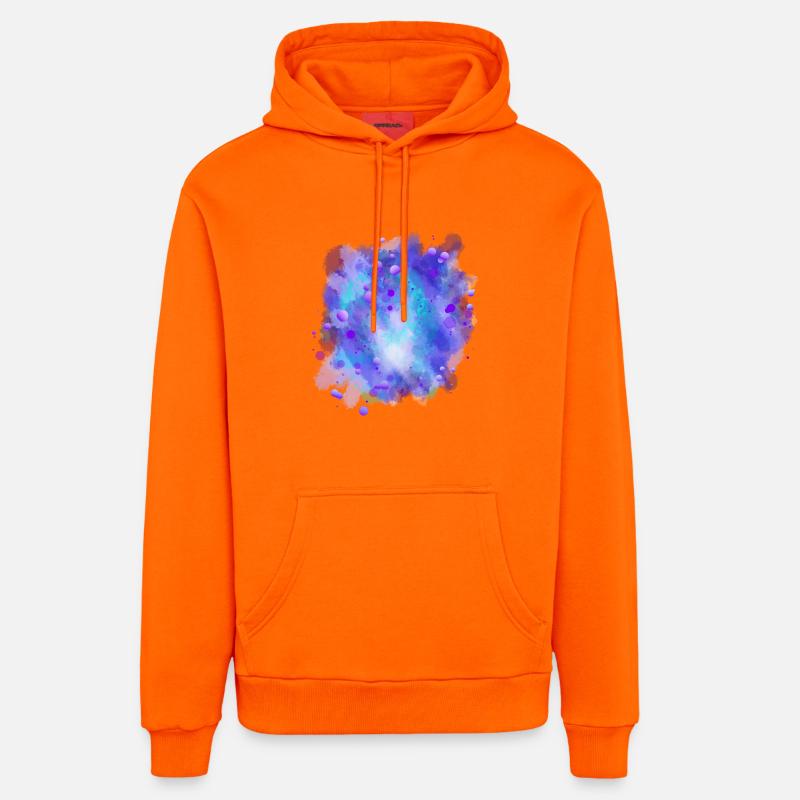 Azure Energy Sphere - Sweat à capuche bio décontracté fabriqué en UE - SUNSET ORANGE