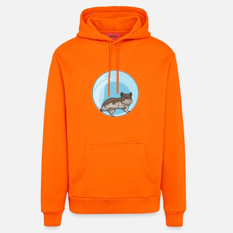 Hamster Hamster Ball - Sweat à capuche bio décontracté fabriqué en UE - SUNSET ORANGE