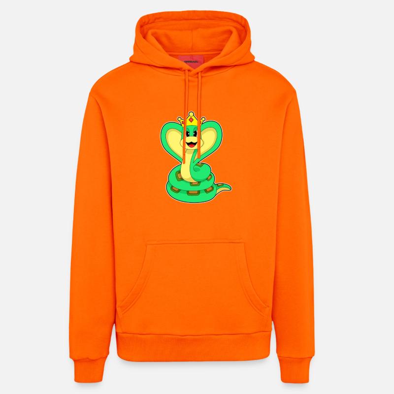 Couronne du Roi Serpent - Sweat à capuche bio décontracté fabriqué en UE - SUNSET ORANGE