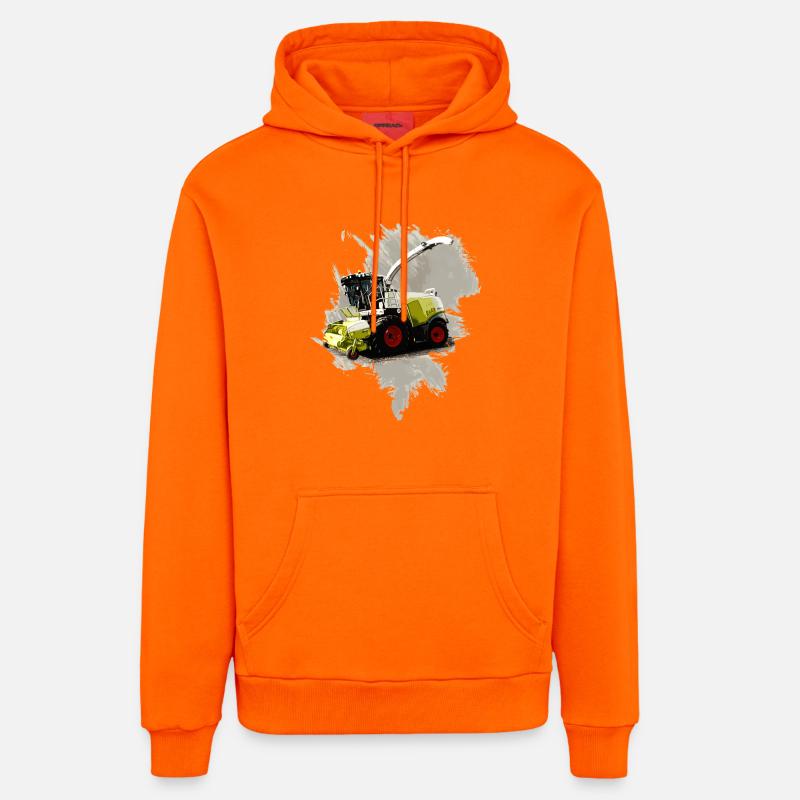 Moissonneuse-batteuse Claas LEXION 8700 - Sweat à capuche bio décontracté fabriqué en UE - SUNSET ORANGE