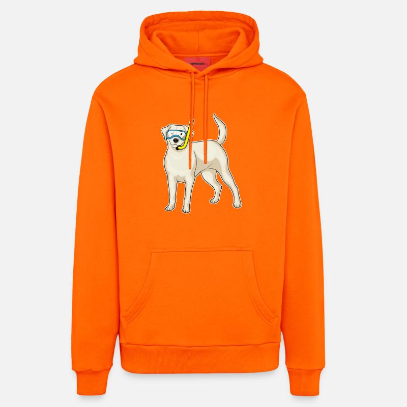 Retriever Diver Snorkel - Sweat à capuche bio décontracté fabriqué en UE - SUNSET ORANGE