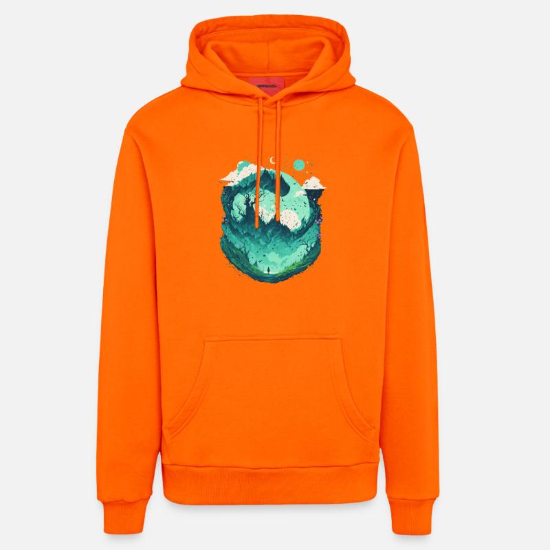 Fantasy Wonderland Fairytale Forest - Sweat à capuche bio décontracté fabriqué en UE - SUNSET ORANGE