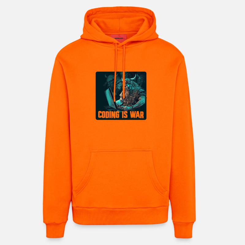 Programmier Wikinger - Organic Relaxed Hoodie Made in EU - SUNSET ORANGE
