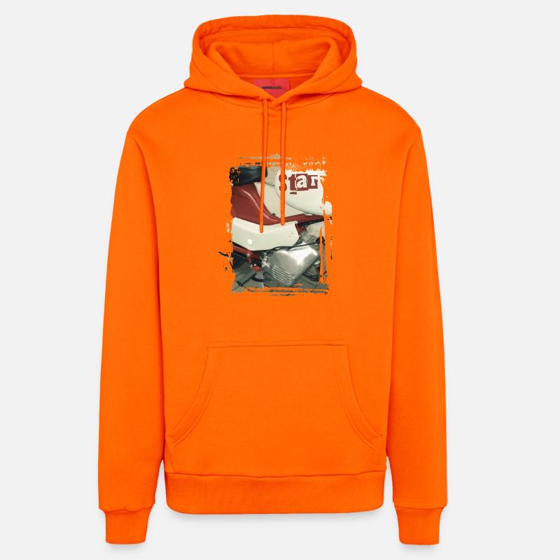 Étoile de Samson - Sweat à capuche bio décontracté fabriqué en UE - SUNSET ORANGE