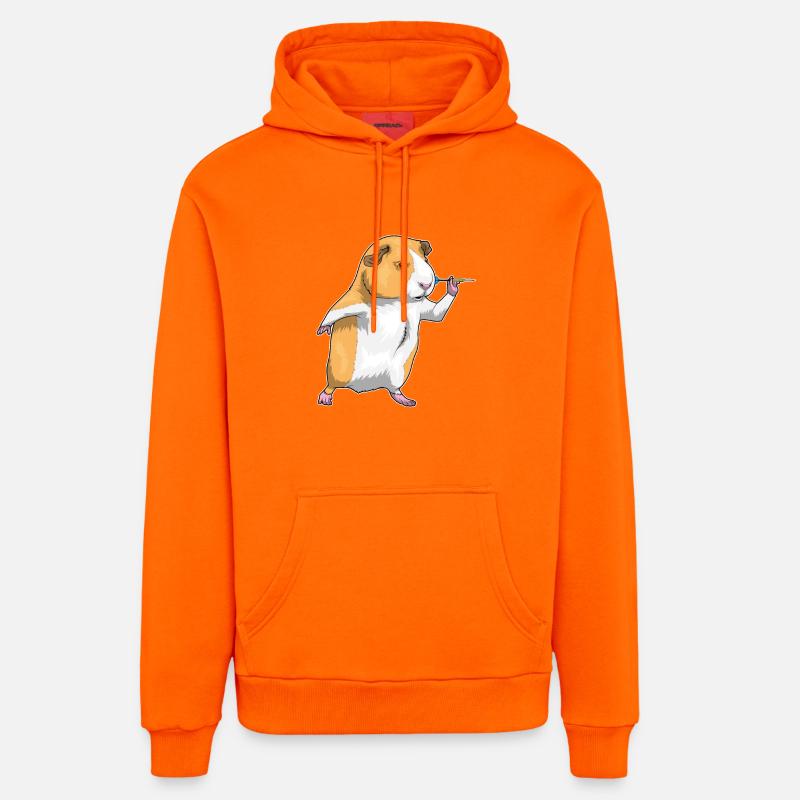 Pintade Dart Dart - Sweat à capuche bio décontracté fabriqué en UE - SUNSET ORANGE