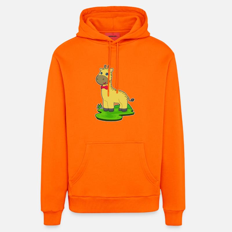 Arc de girafe - Sweat à capuche bio décontracté fabriqué en UE - SUNSET ORANGE