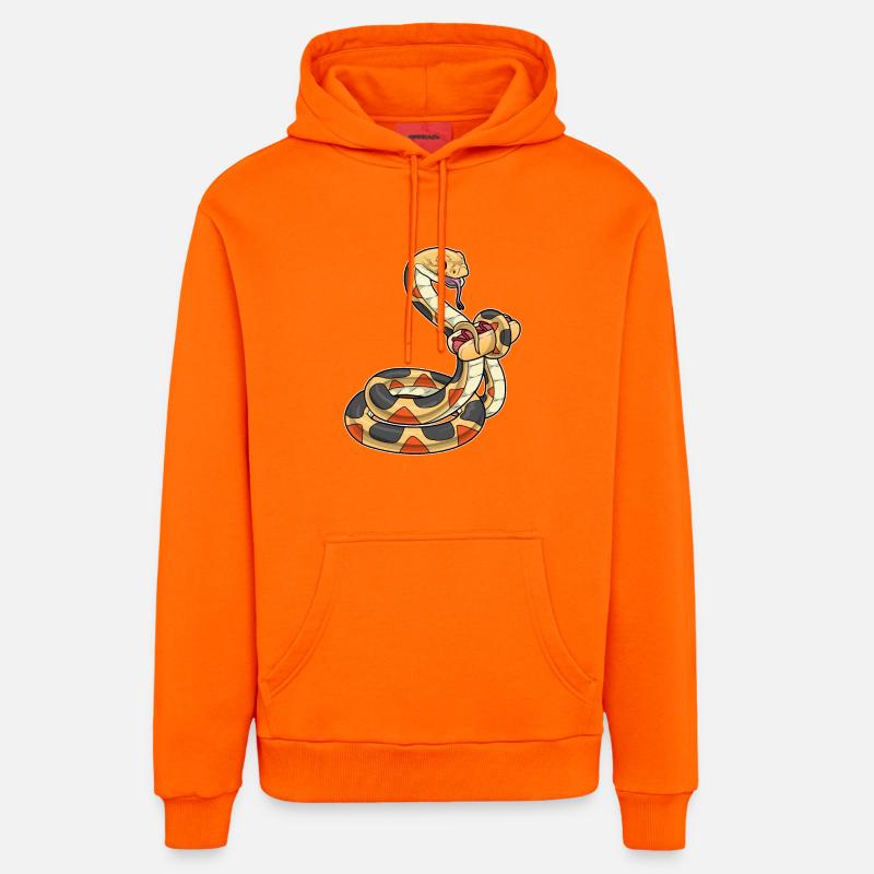 Hot-dog serpent - Sweat à capuche bio décontracté fabriqué en UE - SUNSET ORANGE