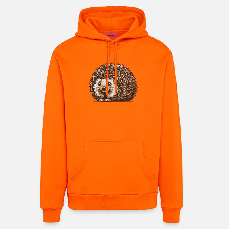 Hérisson - Sweat à capuche bio décontracté fabriqué en UE - SUNSET ORANGE
