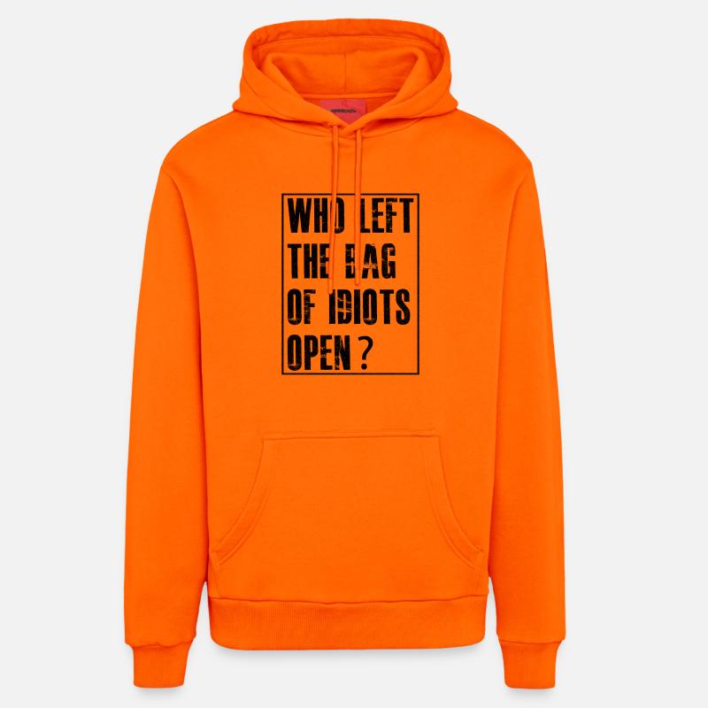 qui a laissé le sac - Sweat à capuche bio décontracté fabriqué en UE - SUNSET ORANGE