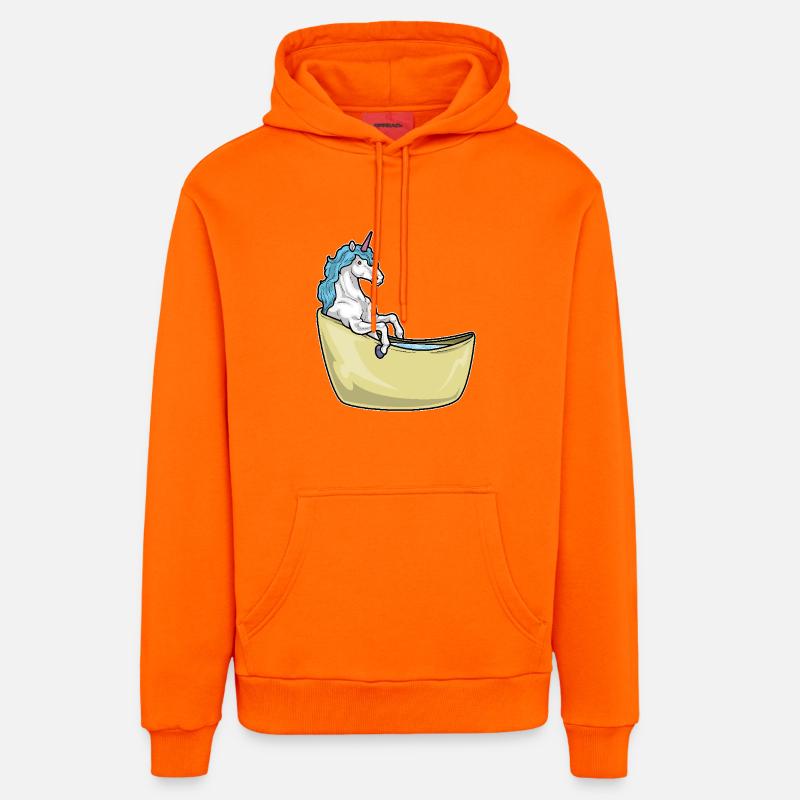 Baignoire Licorne - Sweat à capuche bio décontracté fabriqué en UE - SUNSET ORANGE