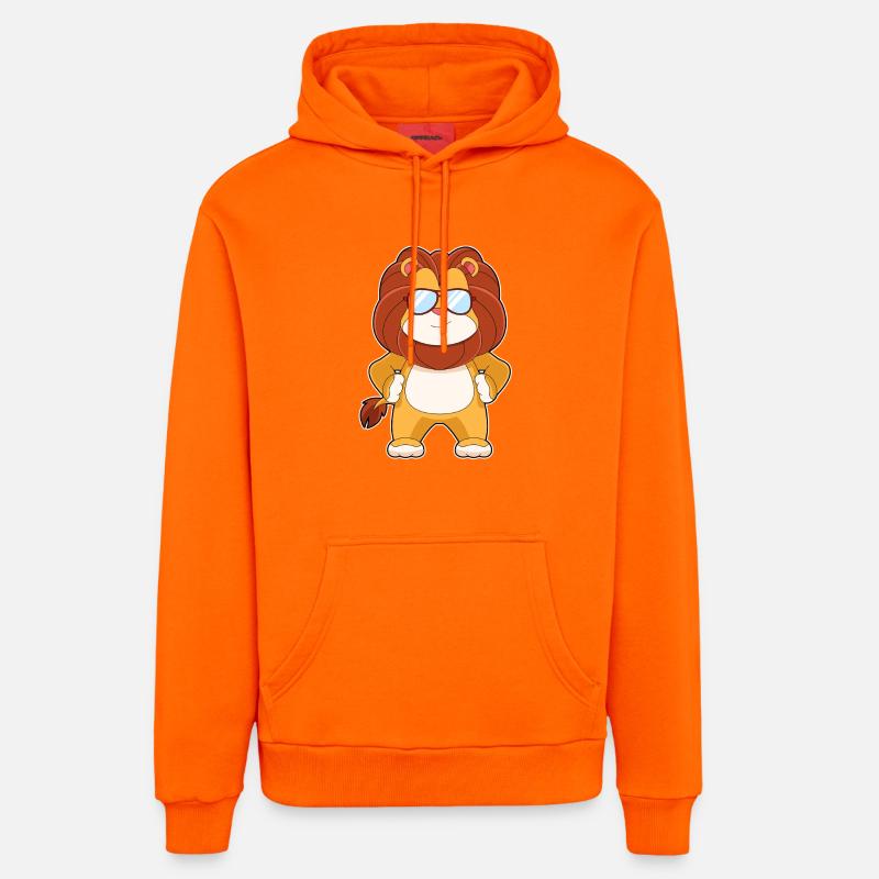 Lunettes de soleil Lion - Sweat à capuche bio décontracté fabriqué en UE - SUNSET ORANGE