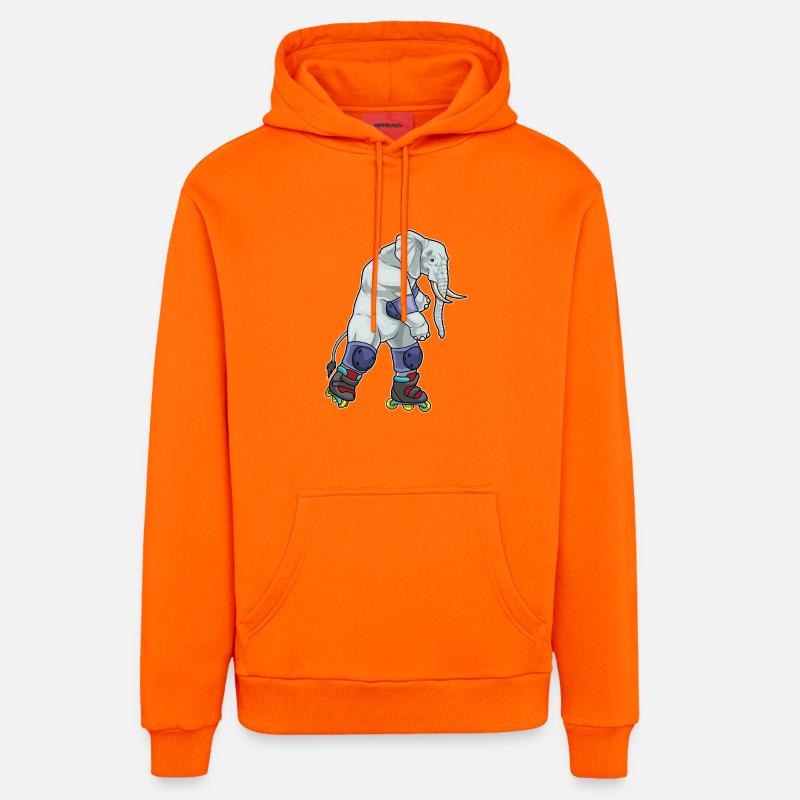 Elefant Inline skating Inline skates - Organic Relaxed Hoodie Made in EU - SUNSET ORANGE