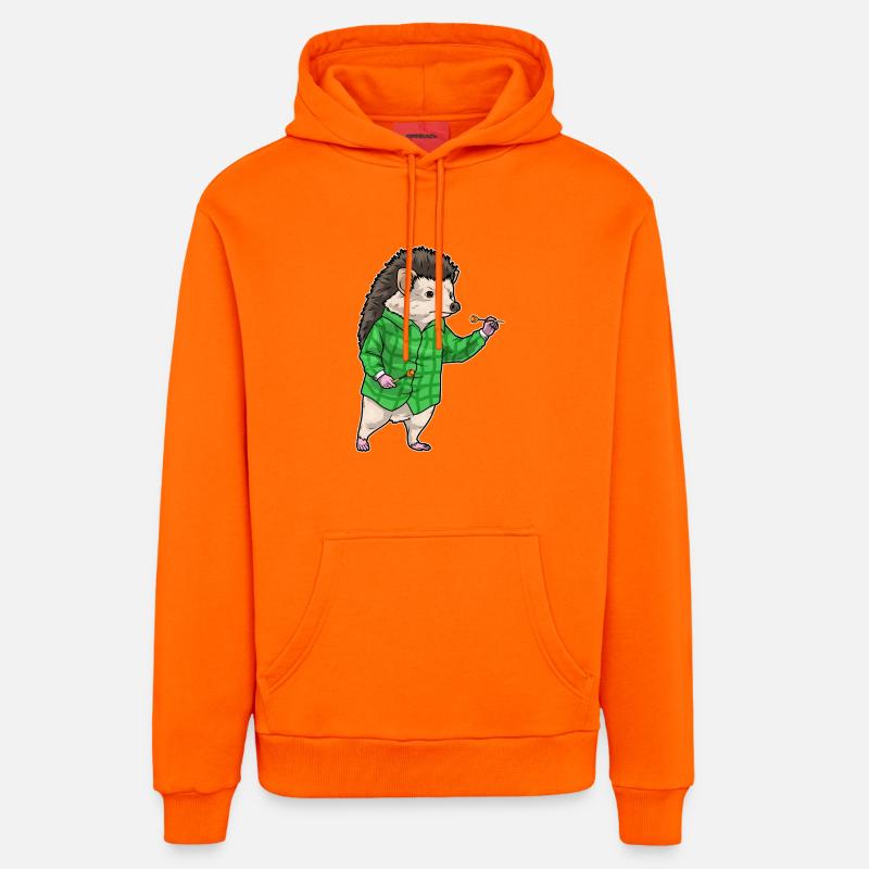 Fléchette hérisson Fléchette - Sweat à capuche bio décontracté fabriqué en UE - SUNSET ORANGE