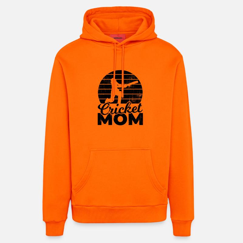 Mère de cricket - Sweat à capuche bio décontracté fabriqué en UE - SUNSET ORANGE
