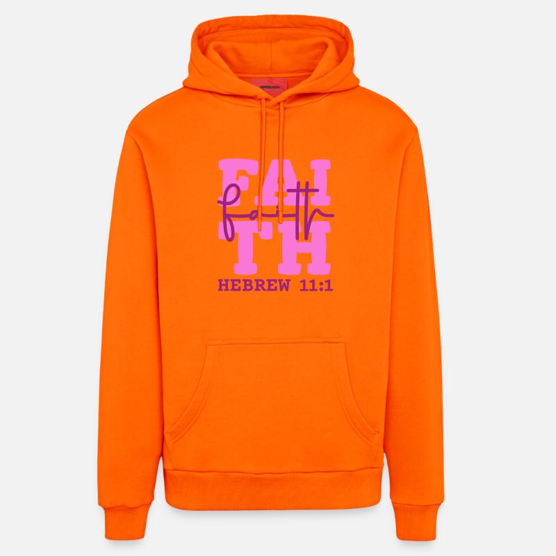 Foi Espérance Jésus Conception Chrétienne - Sweat à capuche bio décontracté fabriqué en UE - SUNSET ORANGE