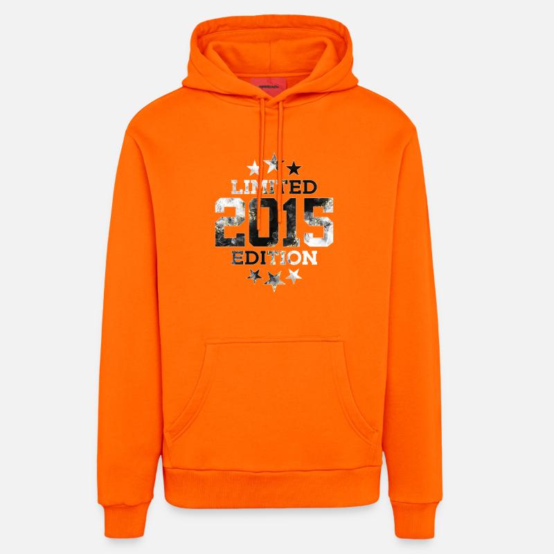 ÉDITION LIMITÉE 2015 11E ANNIVERSAIRE - Sweat à capuche bio décontracté fabriqué en UE - SUNSET ORANGE