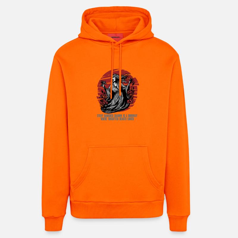 Créatures mythologiques Banshee - Sweat à capuche bio décontracté fabriqué en UE - SUNSET ORANGE