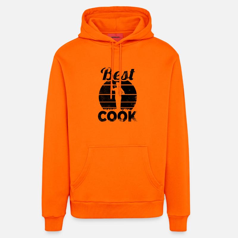 Cuire - Sweat à capuche bio décontracté fabriqué en UE - SUNSET ORANGE